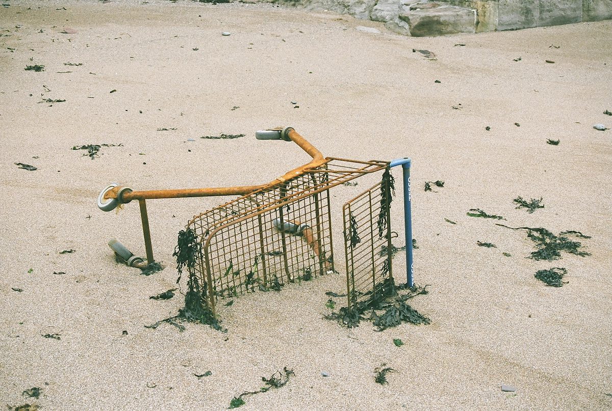 Broken shopping cart