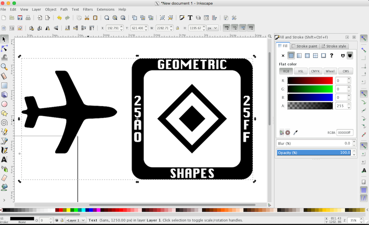 Airplane in Inkscape