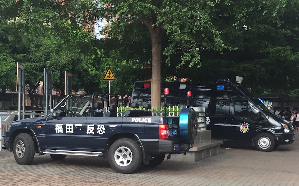 Chinese counterterrorism police vehicle