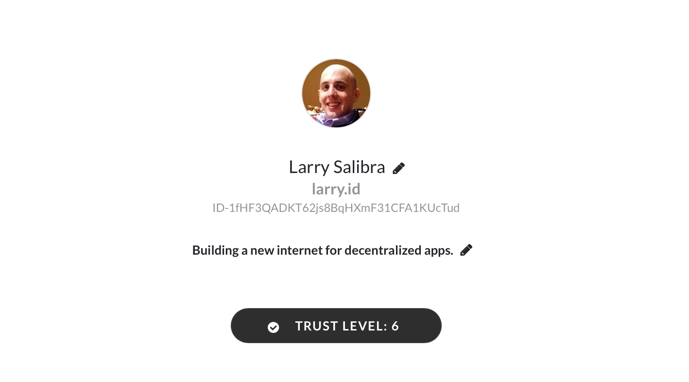 Larry's Blockstack ID
