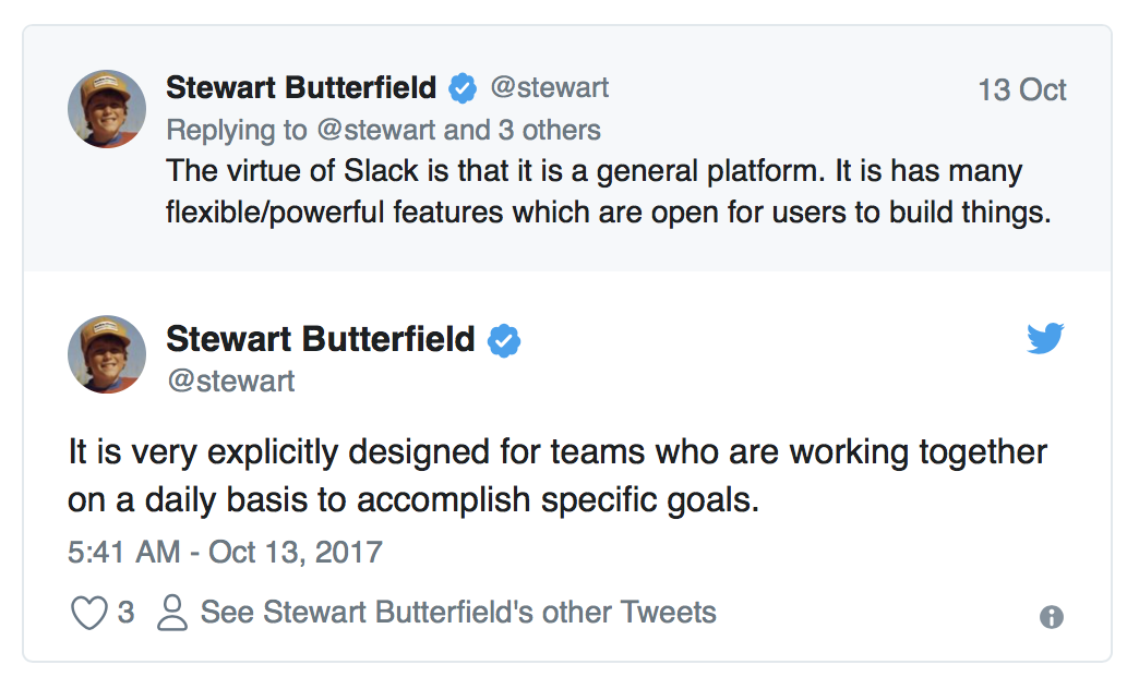 Slack CEO responds.